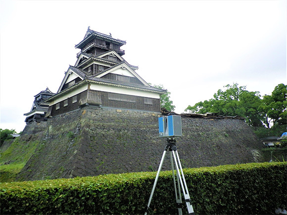 写真：地上レーザ測量①